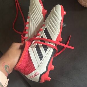 Adidas Predator Kids Sneakers - Red, Black, and White
